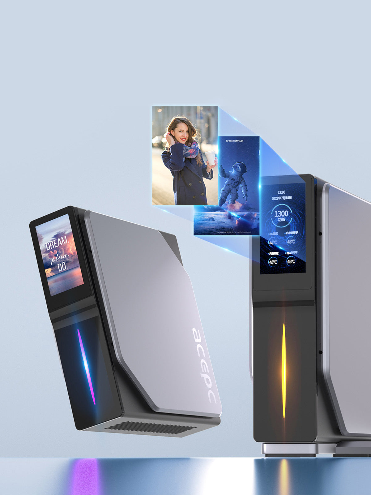 Mini PC intel N200 with 1.9 inches screen