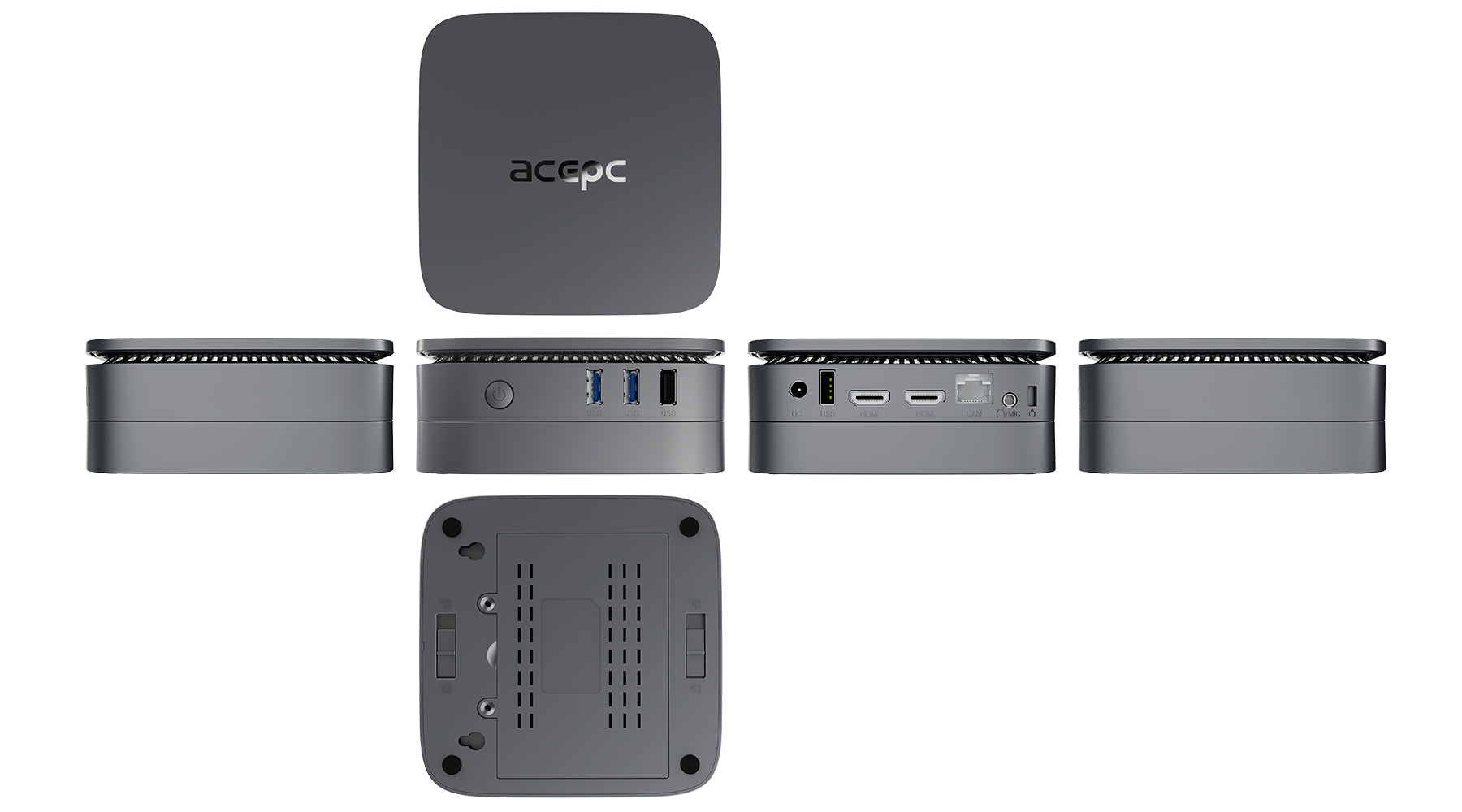 Six-side view of a mini PC with Intel N5095