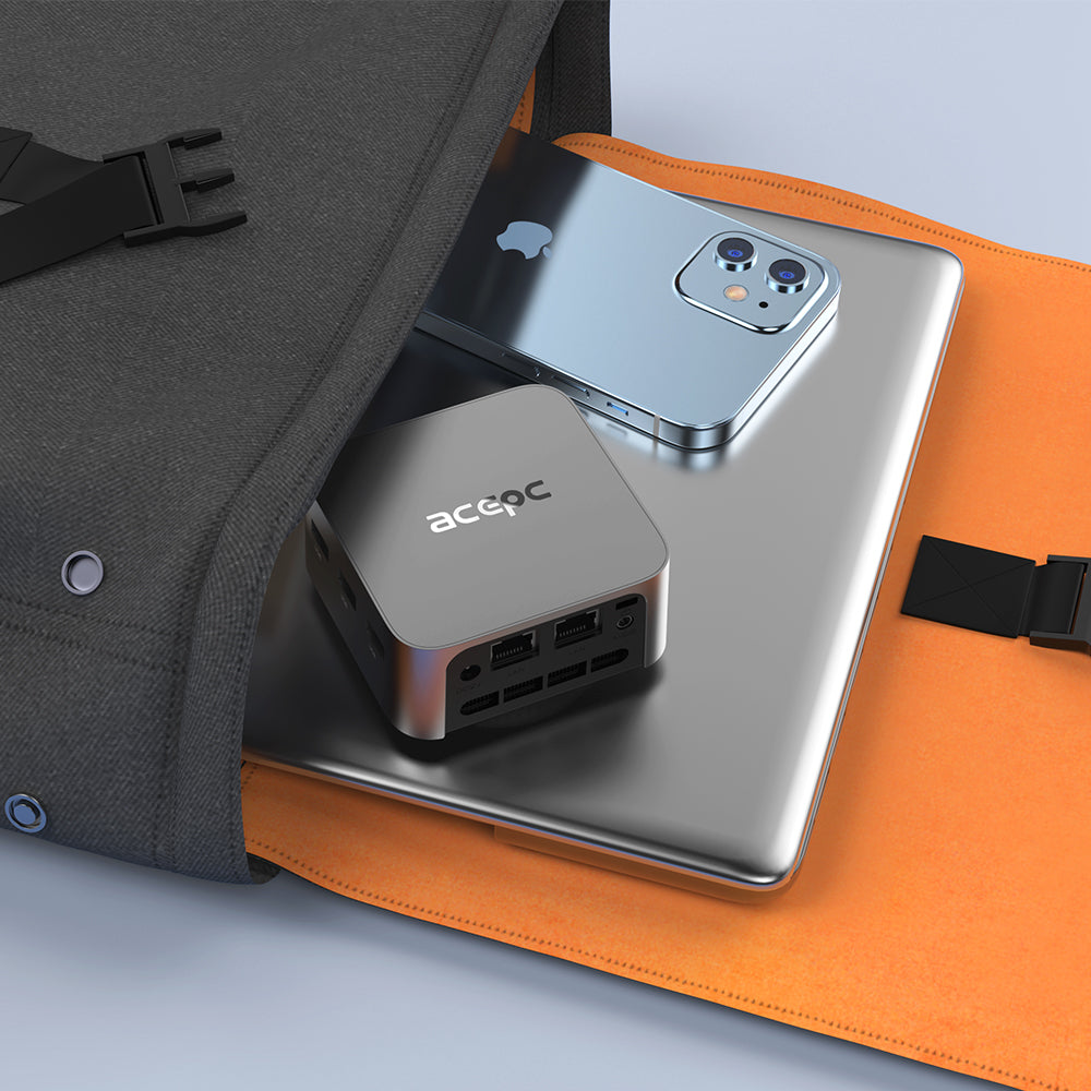 The mini computer is only half the size of an Apple phone