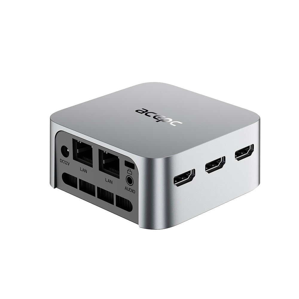 Interface on the back of the mini PC with Intel N95