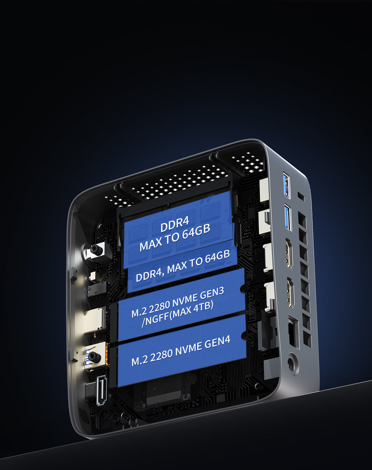PowerBox Pro Intel i5 12450H Mini PC - 32G RAM 512G SSD